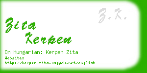 zita kerpen business card